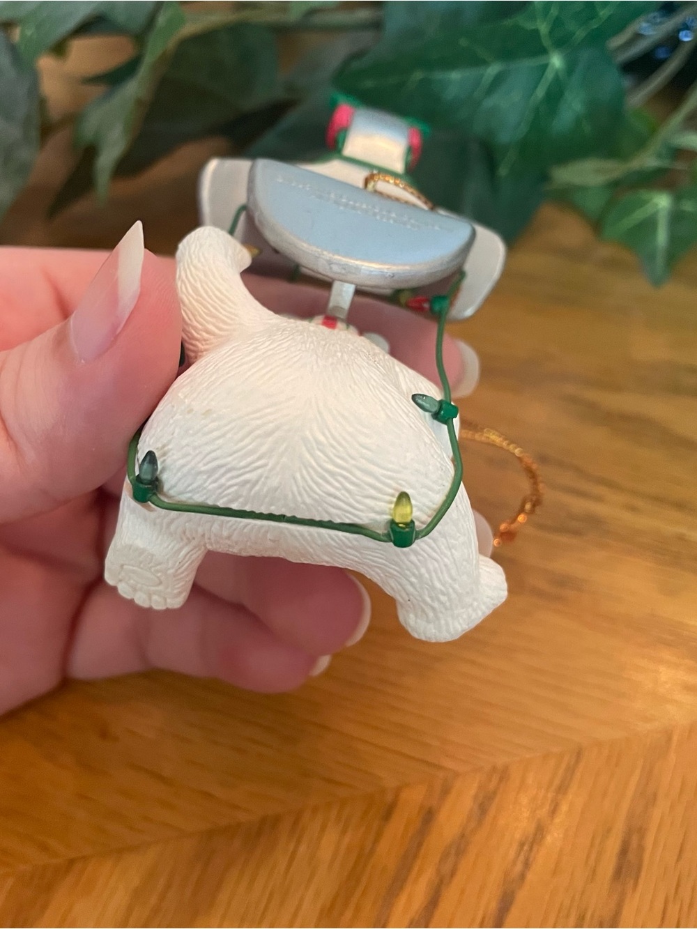 Vintage Coca Cola Polar Bear Swinging on Bottle Opener Christmas Ornament - Picture 4 of 4